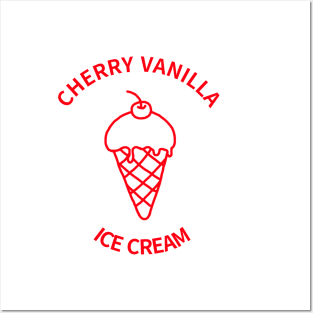 cherry vanilla ice cream Posters and Art